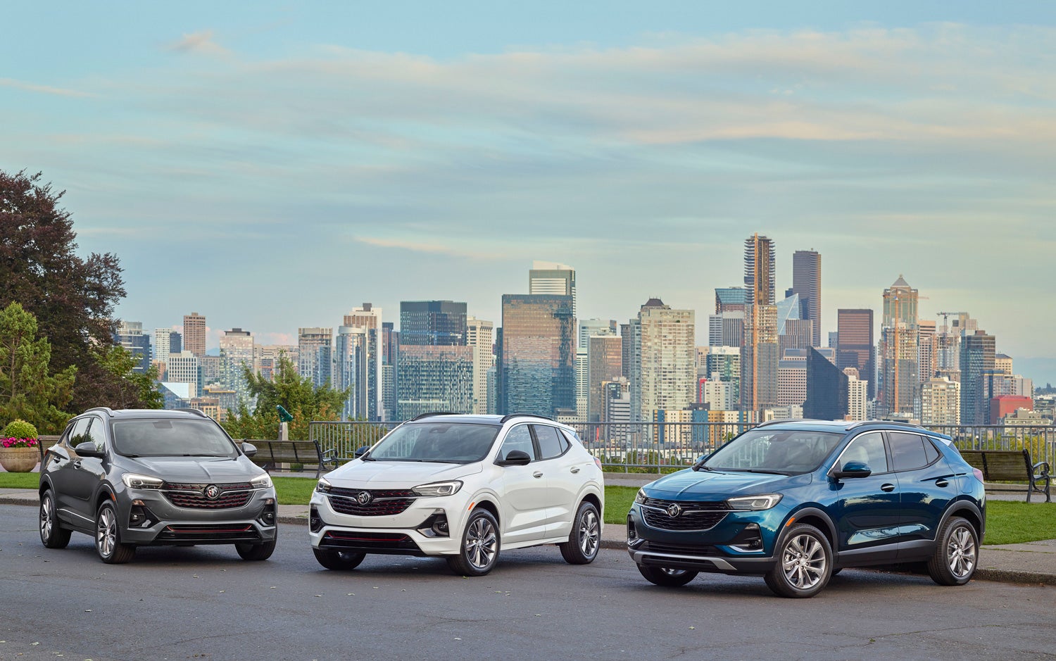 Lineup of the 2023 Buick Encore GX.