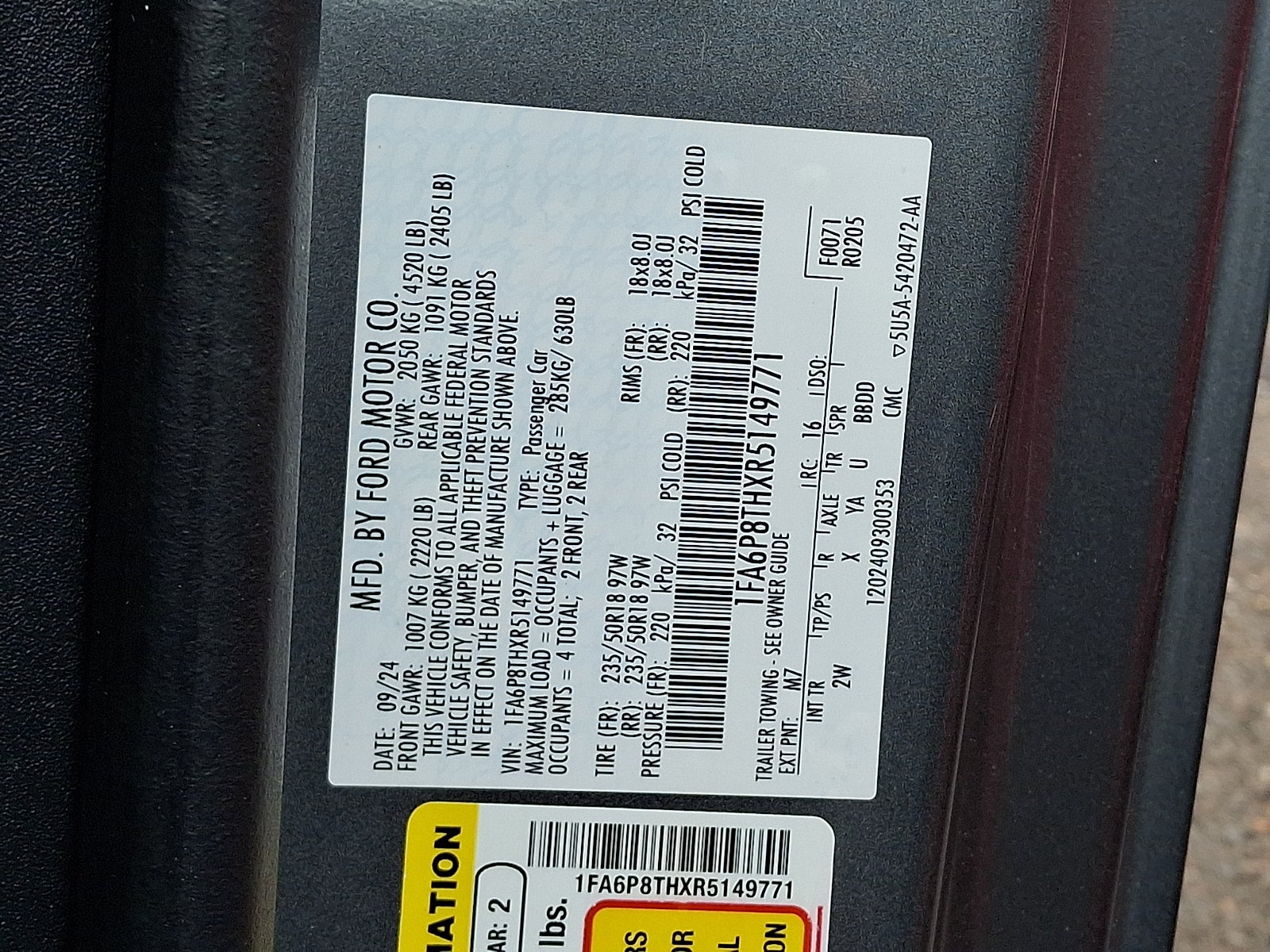 2024 Ford Mustang EcoBoost Fastback