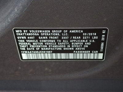 2018 Volkswagen Passat 2.0T R-Line