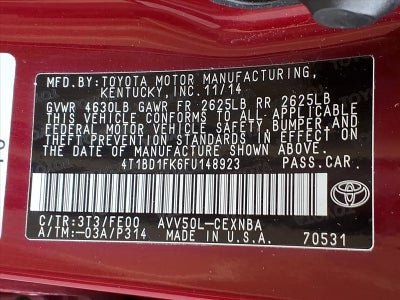 2015 Toyota Camry Hybrid LE