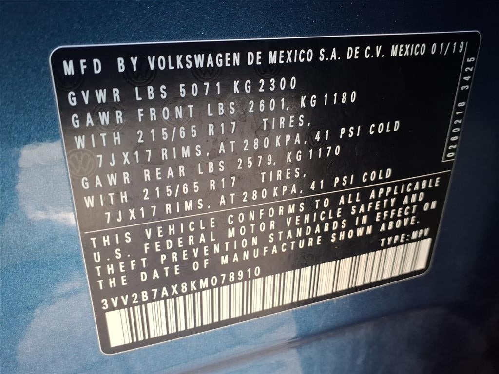 2019 Volkswagen Tiguan SE 4Motion