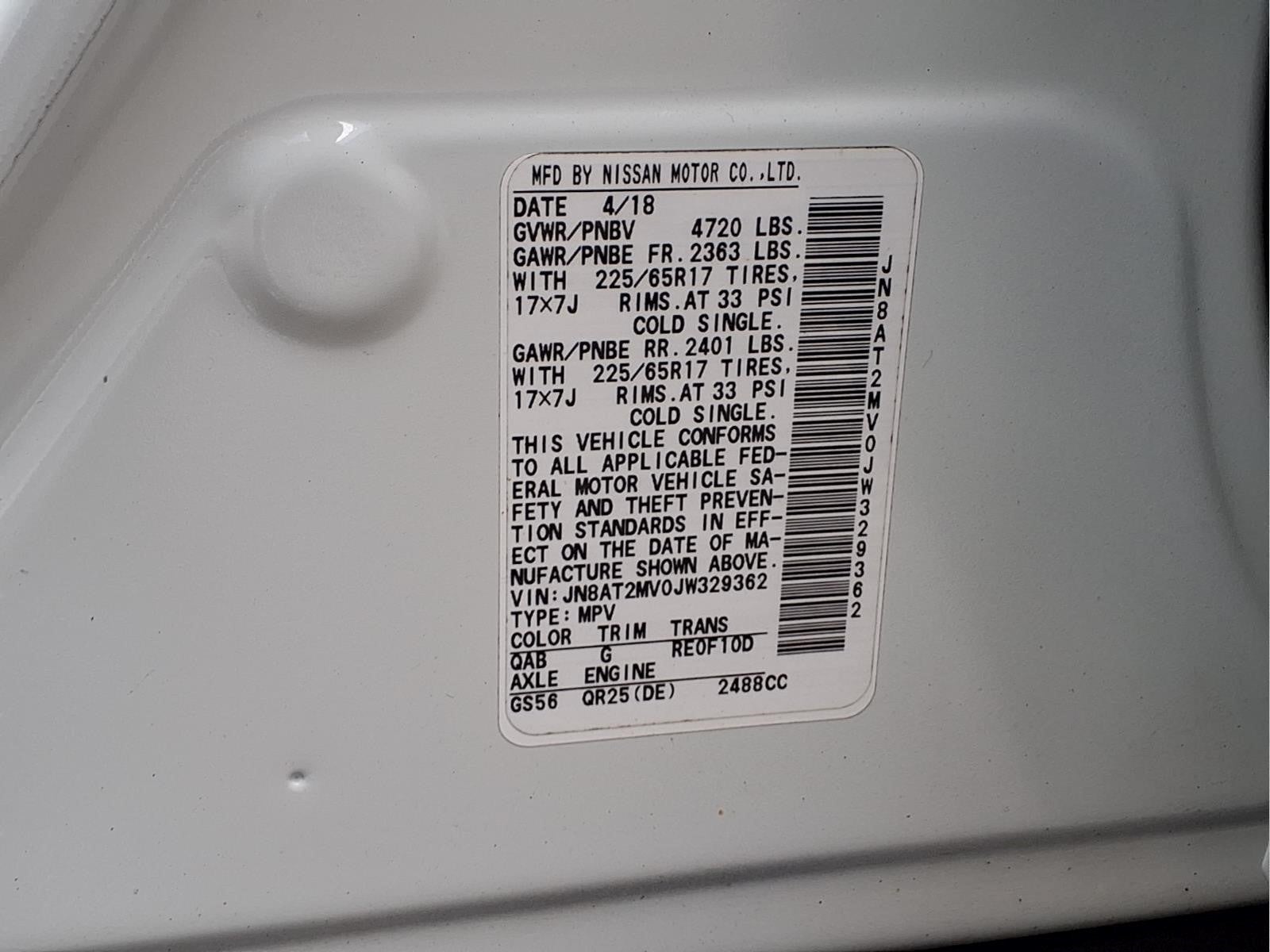 2018 Nissan Rogue SV