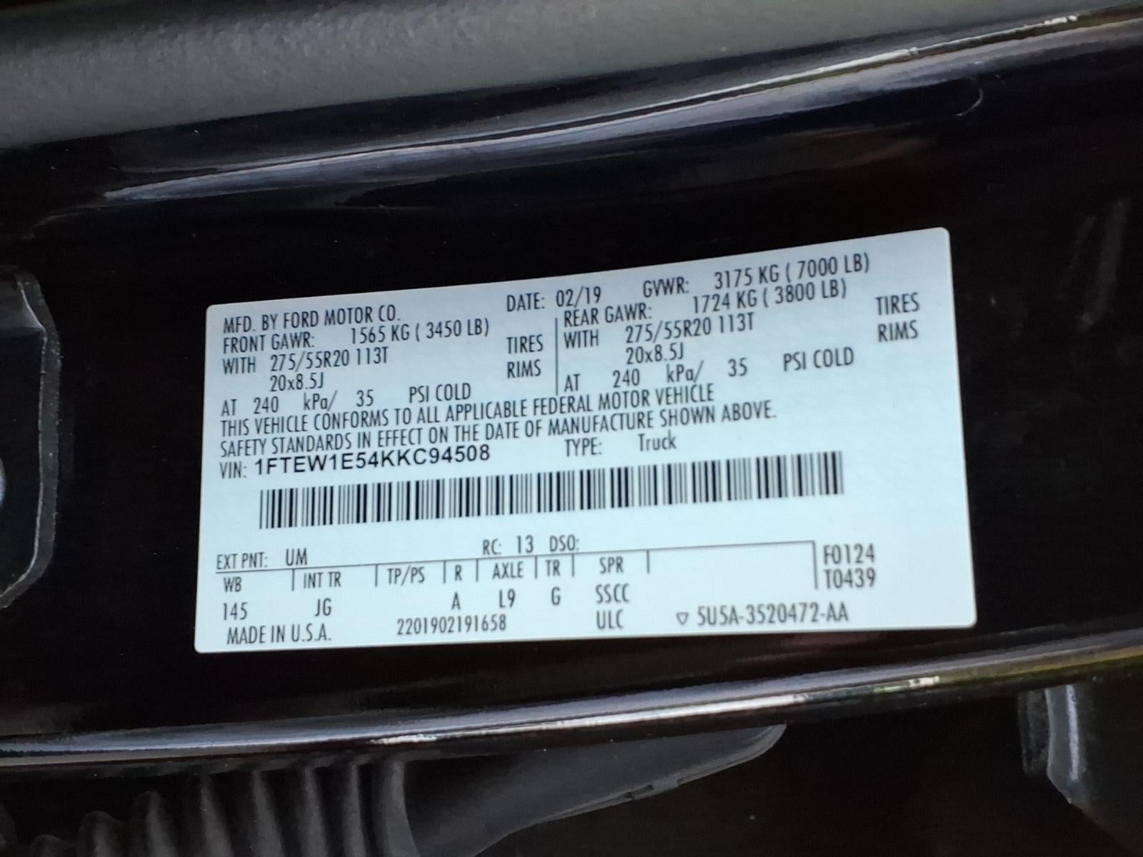 2019 Ford F-150 XL