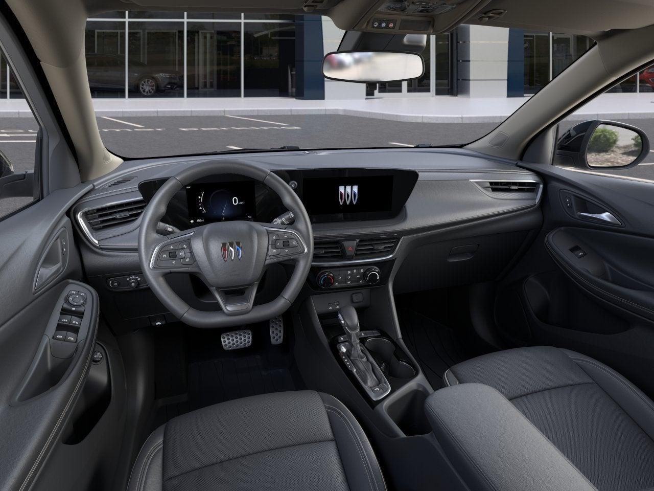 2026 Buick Encore GX interior front cabin seating and dashboard