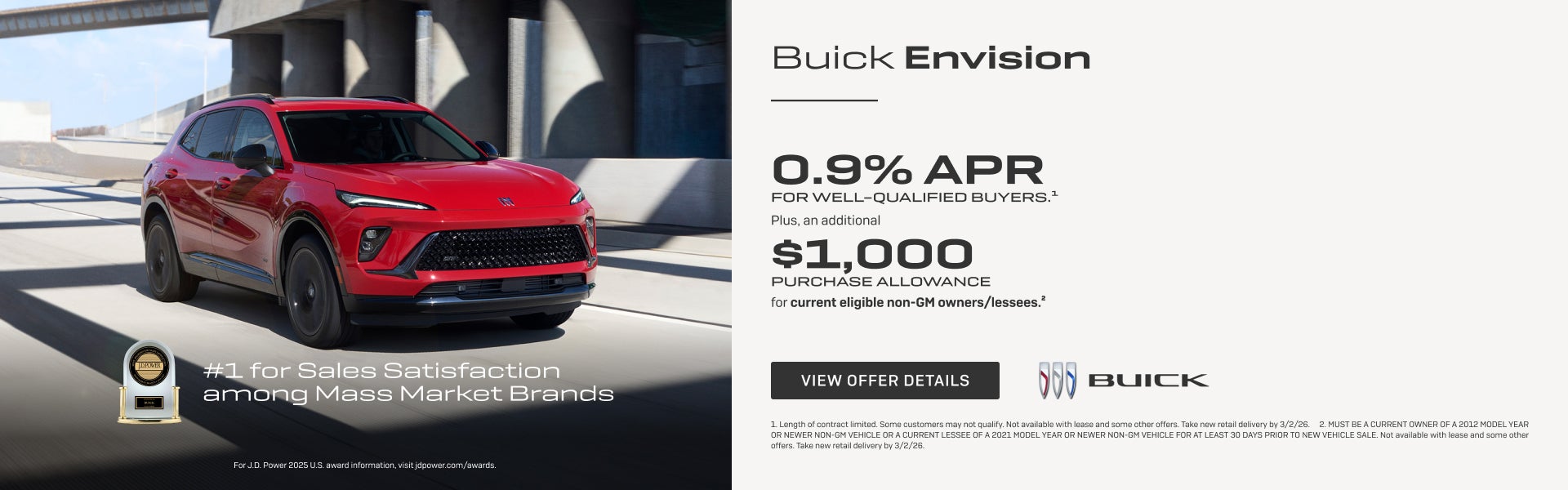 0.9% APR
FOR WELL-QUALIFIED BUYERS.1

Plus, an additional $1,000 PURCHASE ALLOWANCE for current e...