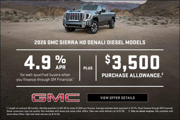 4.9% APR for well-qualified buyers when you finance through GM Financial.1

Plus, $3,500 PURCHASE...
