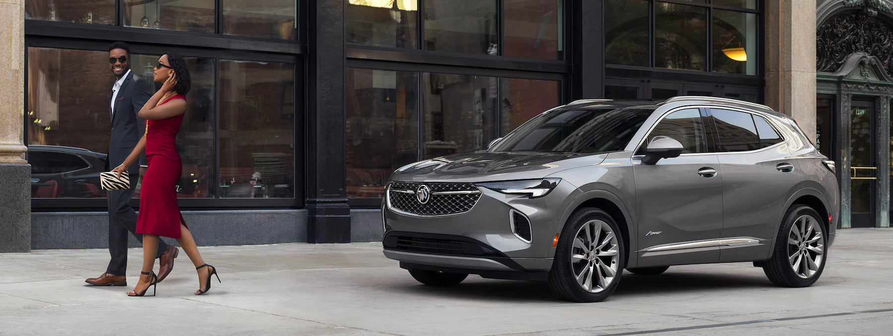 Metallic gray 2023 Buick Envision Avenir.