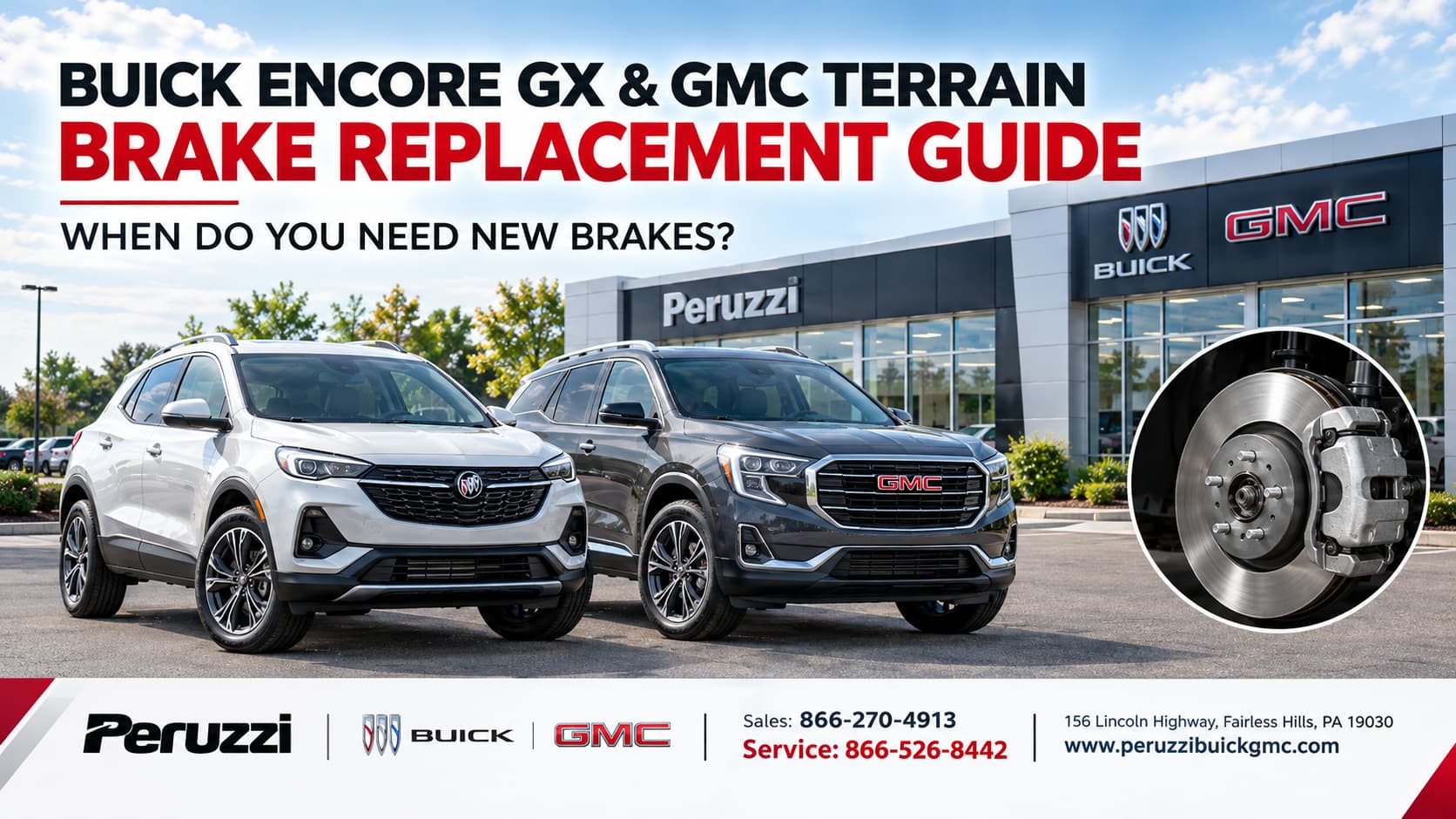 Buick Encore GX brake replacement, GMC Terrain brake replacement